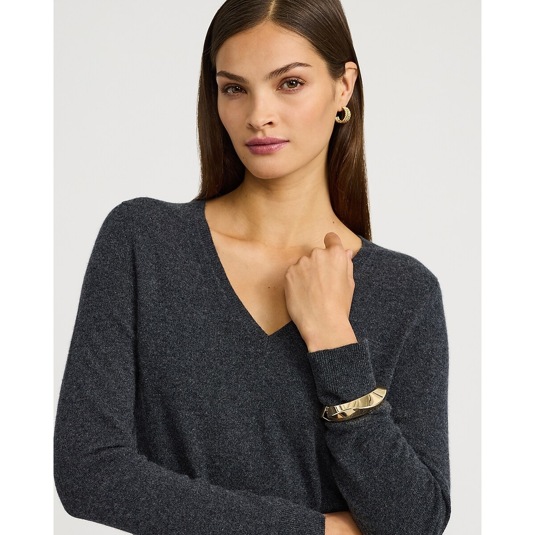 Express Chunky Gold Hinged Bangle Bracelet