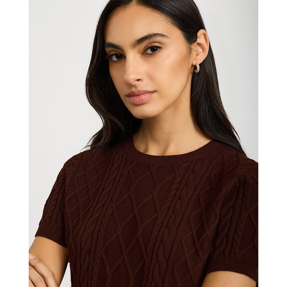 Express Pave Gold Huggie Earrings