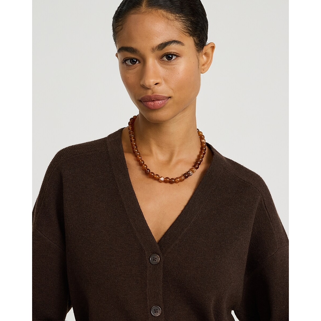 Express Tortoise Shell Beaded Necklace