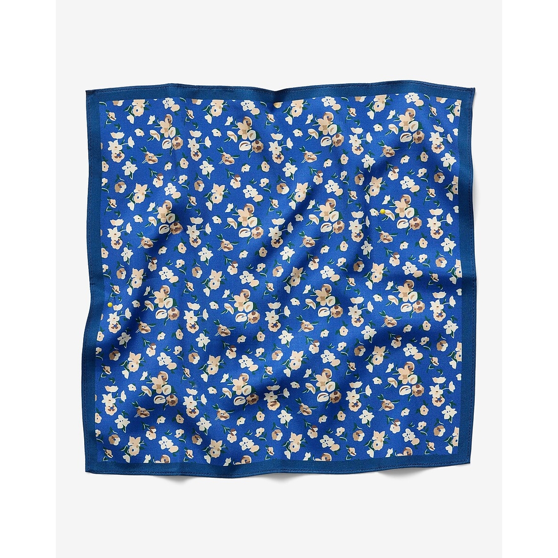 Express Blue Floral Pocket Square