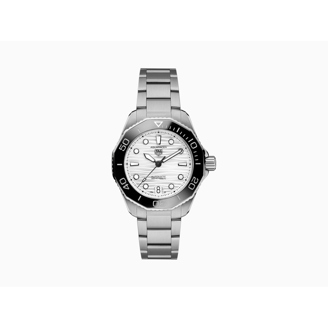 TAG Heuer Aquaracer Professional 300 Date Calibre 5 Automatic 36 mm Watch - Grey Dial - Steel Case and Band available now at Desert Hills Premium Outlets®