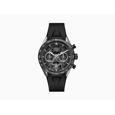 TAG Heuer Connected Black Perforated Rubber Strap Calibre E5 45mm