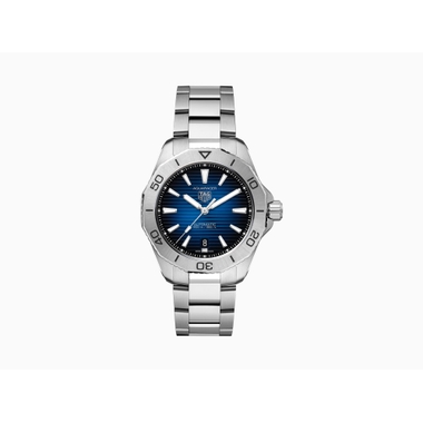 TAG Heuer Link Date Calibre 5 Automatic 41 mm Watch - Blue Dial - Steel Case and Band available now at Desert Hills Premium Outlets®