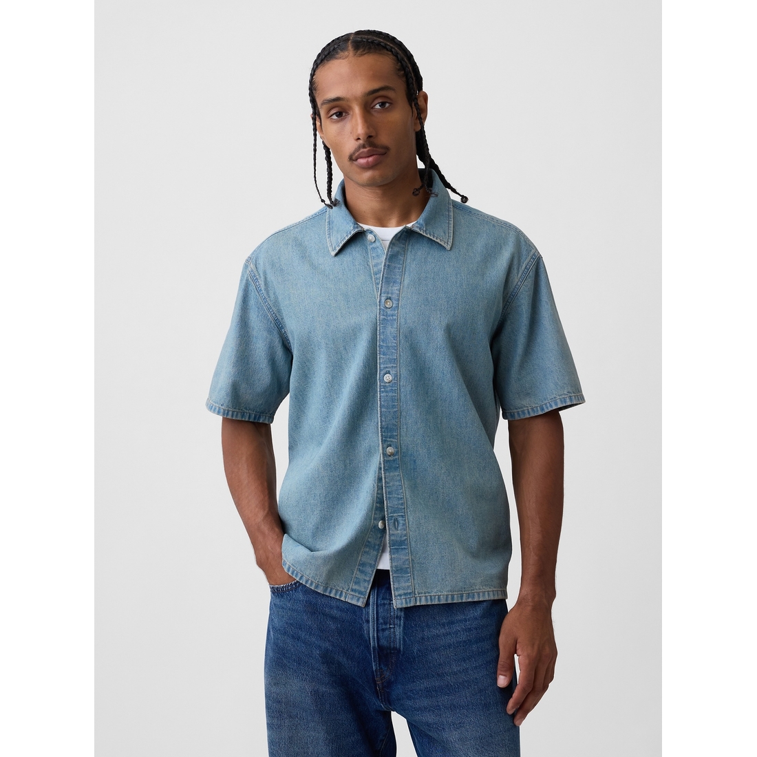 Gap Men's Denim Relaxed Shirt