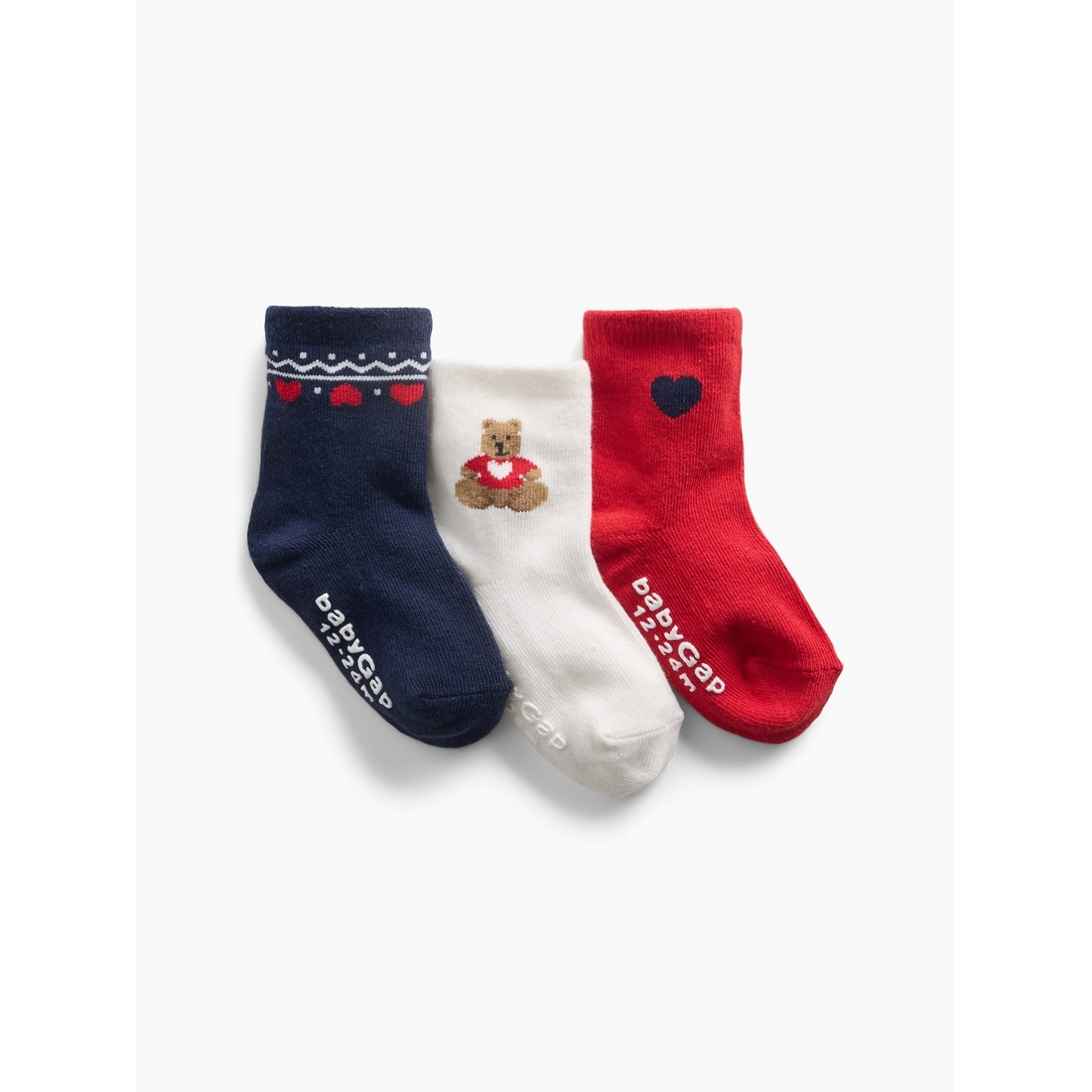 Gap Toddler & Heart Crew Socks (3-Pack)