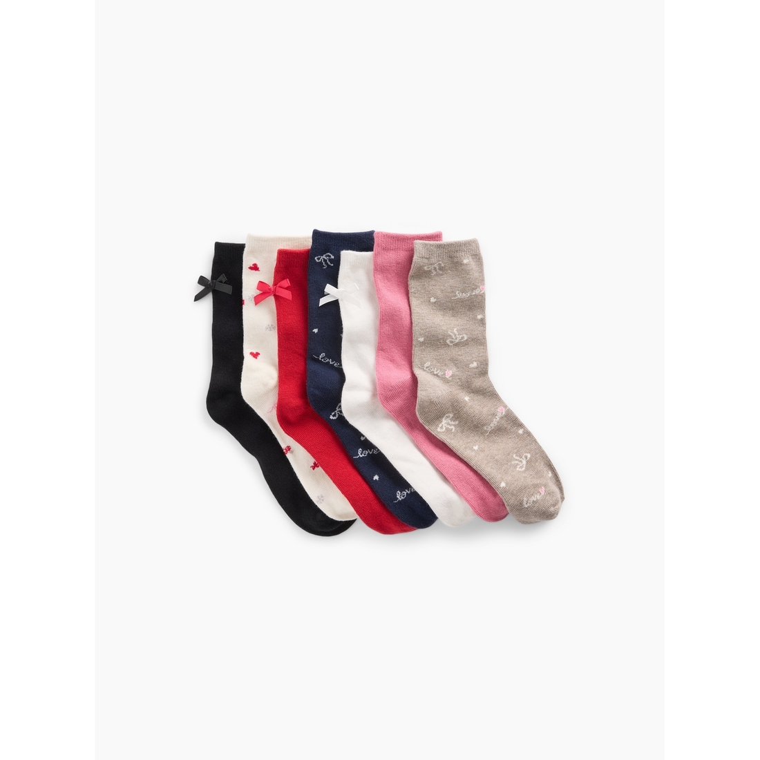 Gap Girls' Bow Crew Socks (7-Pack)
