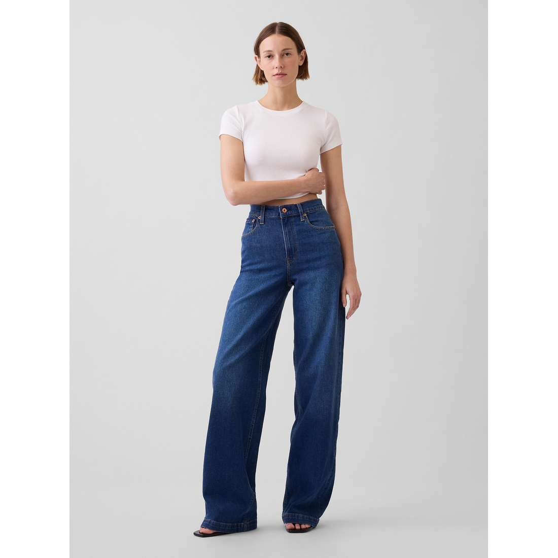 Gap Women's High Rise Stride Wide-Leg Jeans