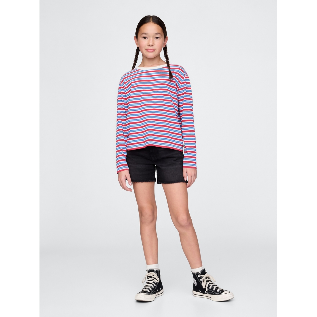 Gap Girls' Denim Midi Shorts