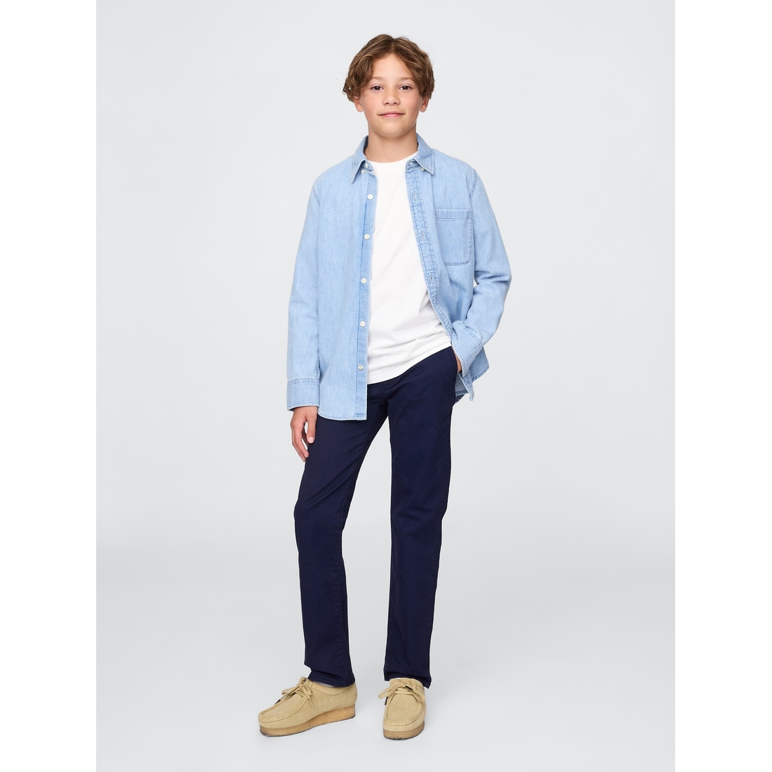Gap Boys' Uniform Stretch Straight Khakis