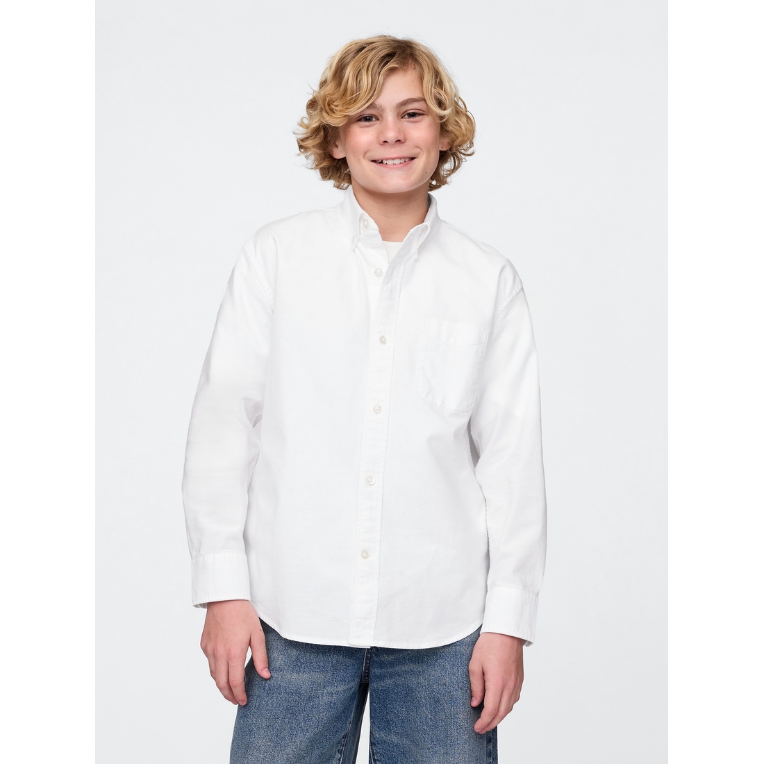Gap Boys' Uniform Relaxed Oxford Shirt