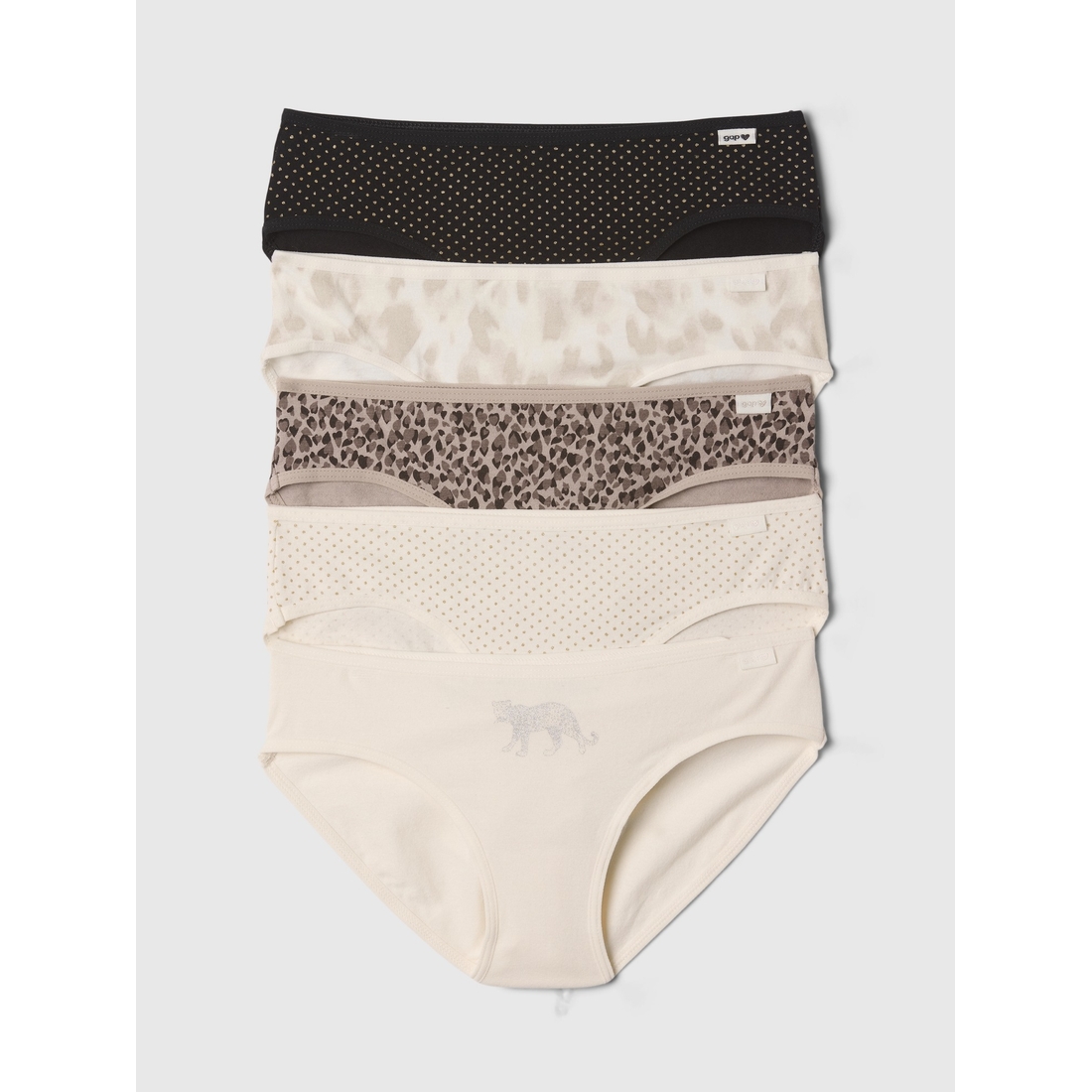 Gap Girls' Organic Stretch Cotton Bikini Briefs (5-Pack)