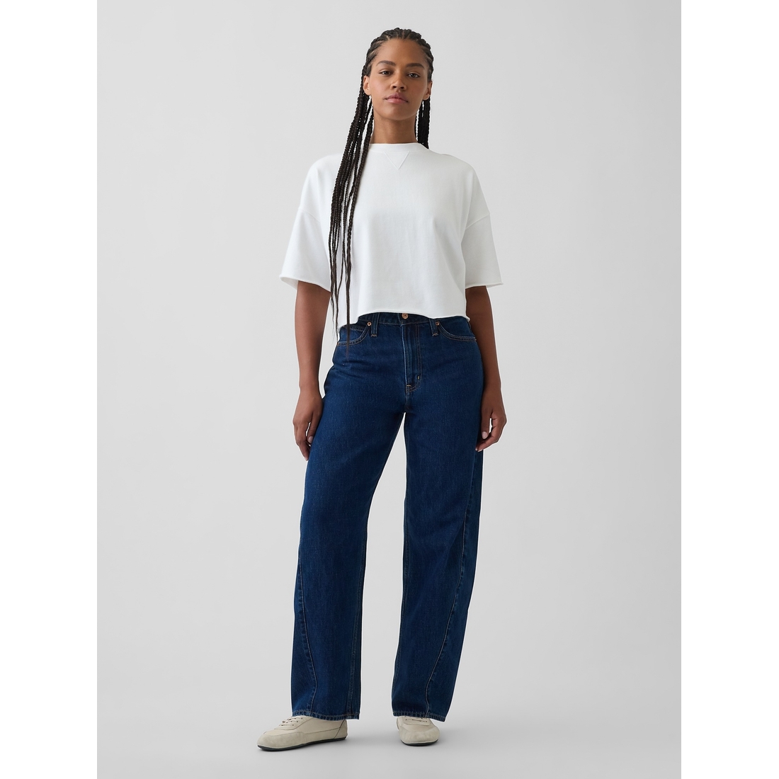 Gap Women's Curvy High Rise Barrel Jeans