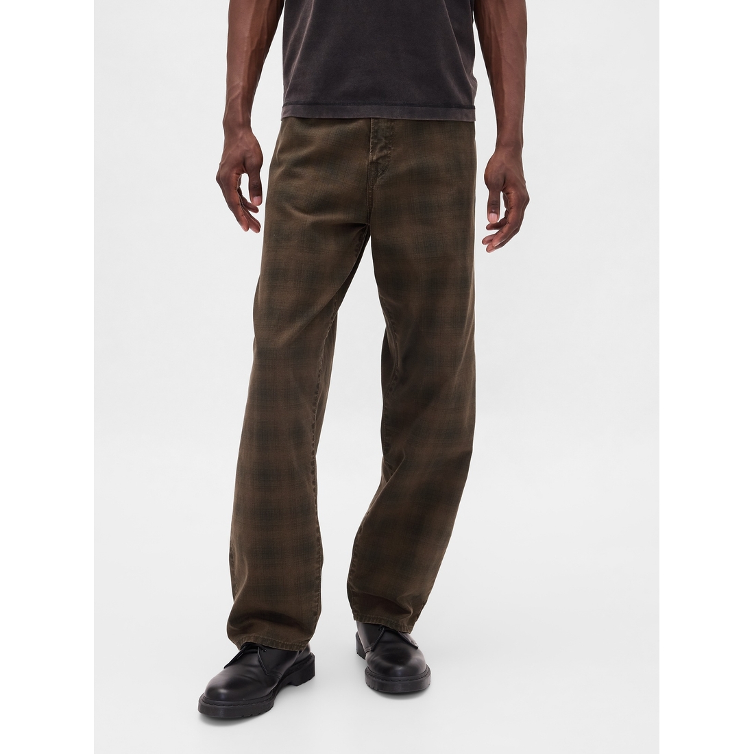 Gap Men's Plaid Canvas Baggy Jeans