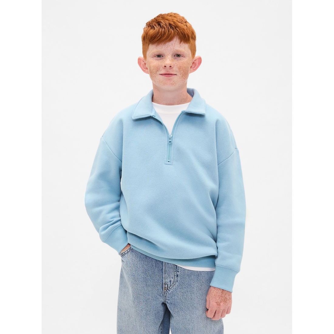 Gap Boys' Vintagesoft Quarter-Zip Pullover available now at Lenox