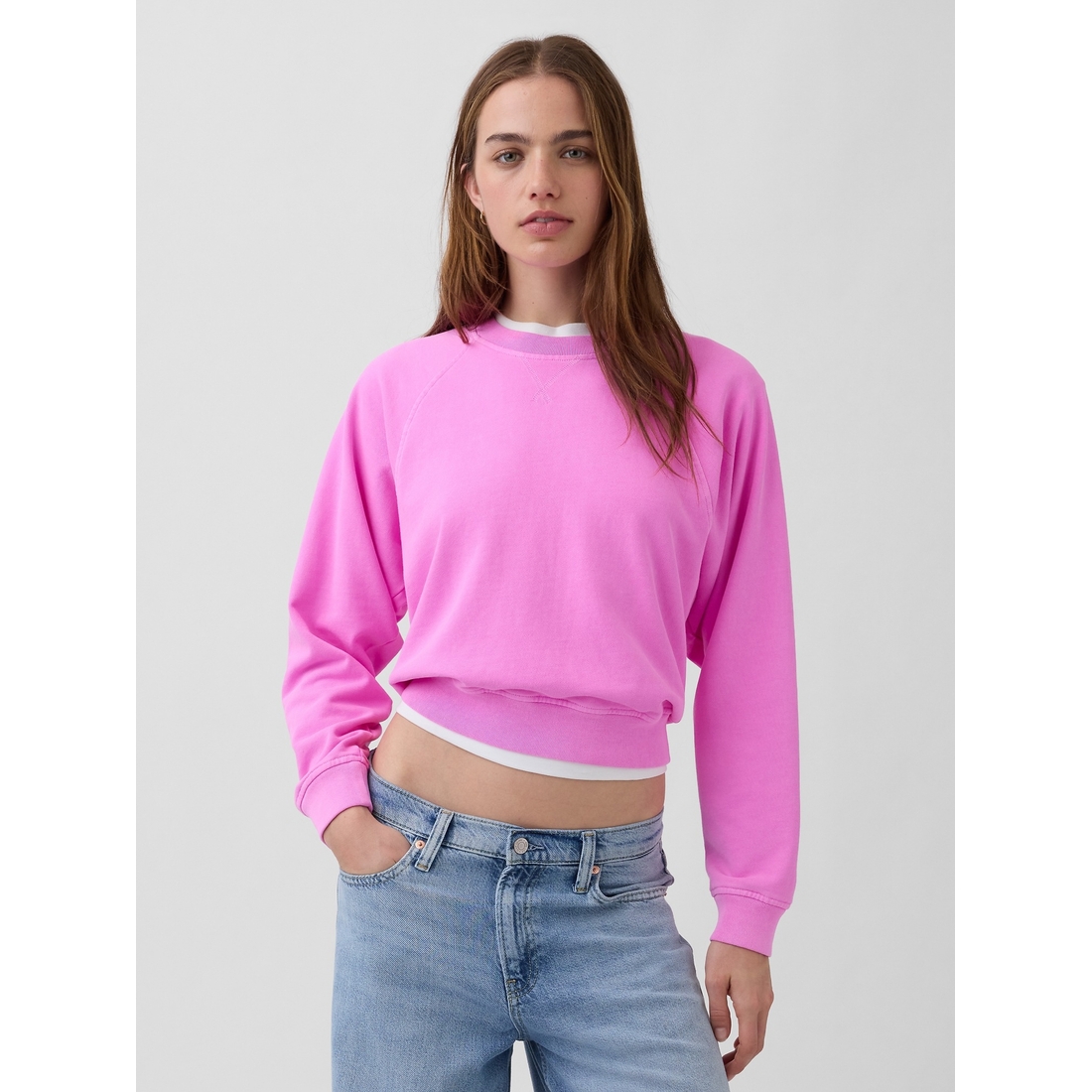 Gap Women's Vintagesoft Terry Raglan Sweatshirt