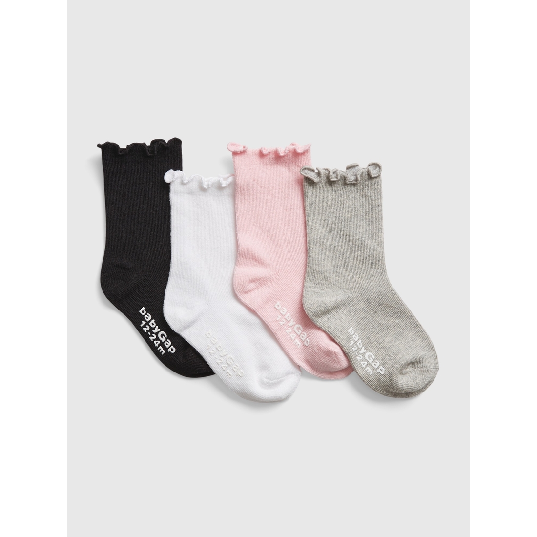 Gap Toddler Lettuce Trim Crew Socks (4-Pack)