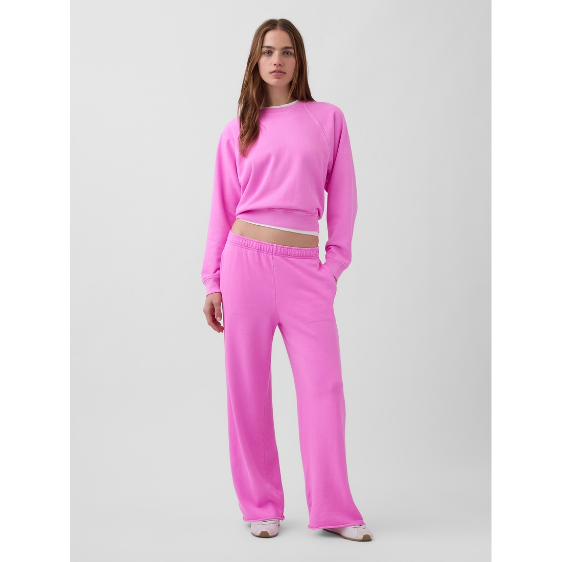 Gap Women's Vintagesoft Terry Wide-Leg Sweatpants