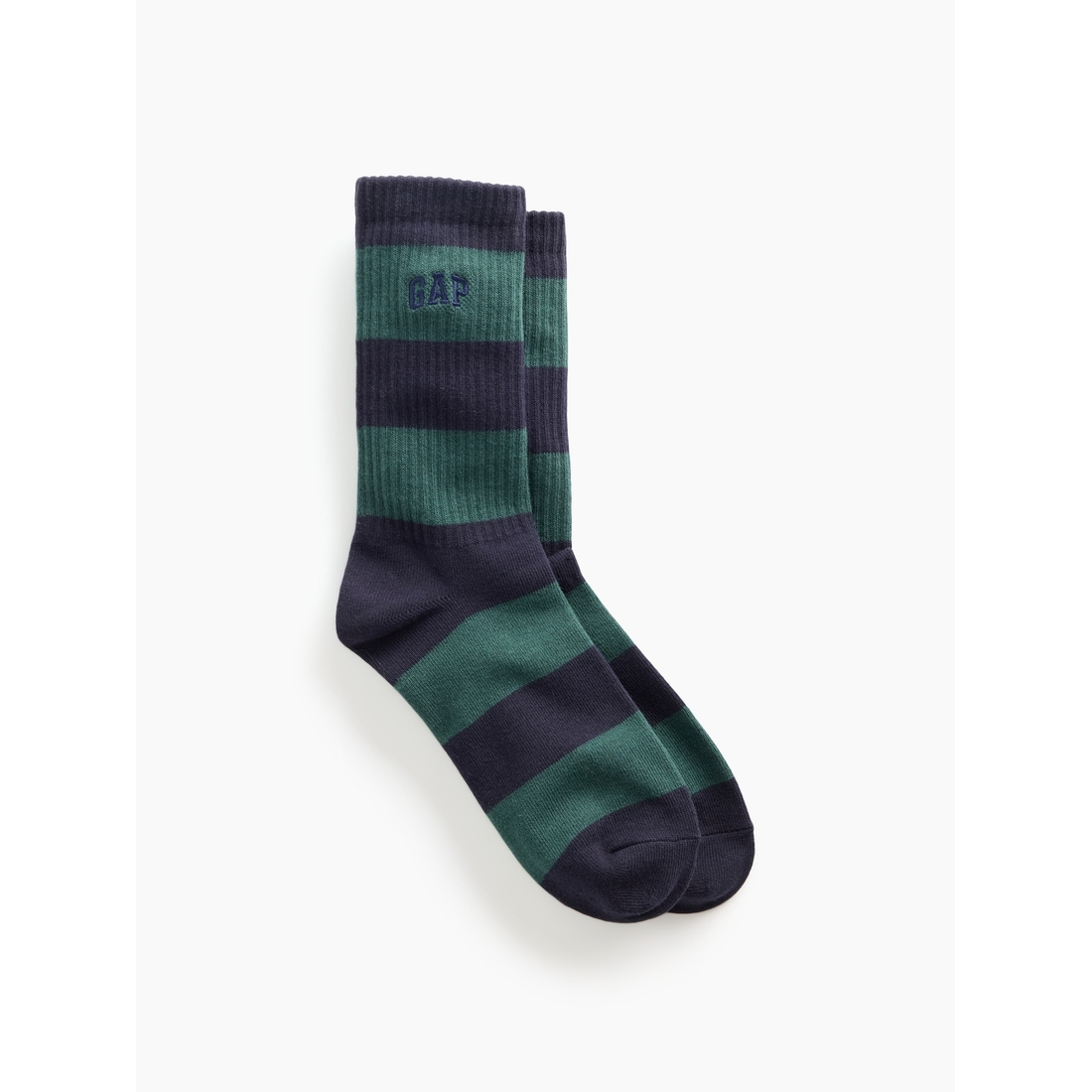 Gap Men's Rugby Stripe Logo Crew Socks