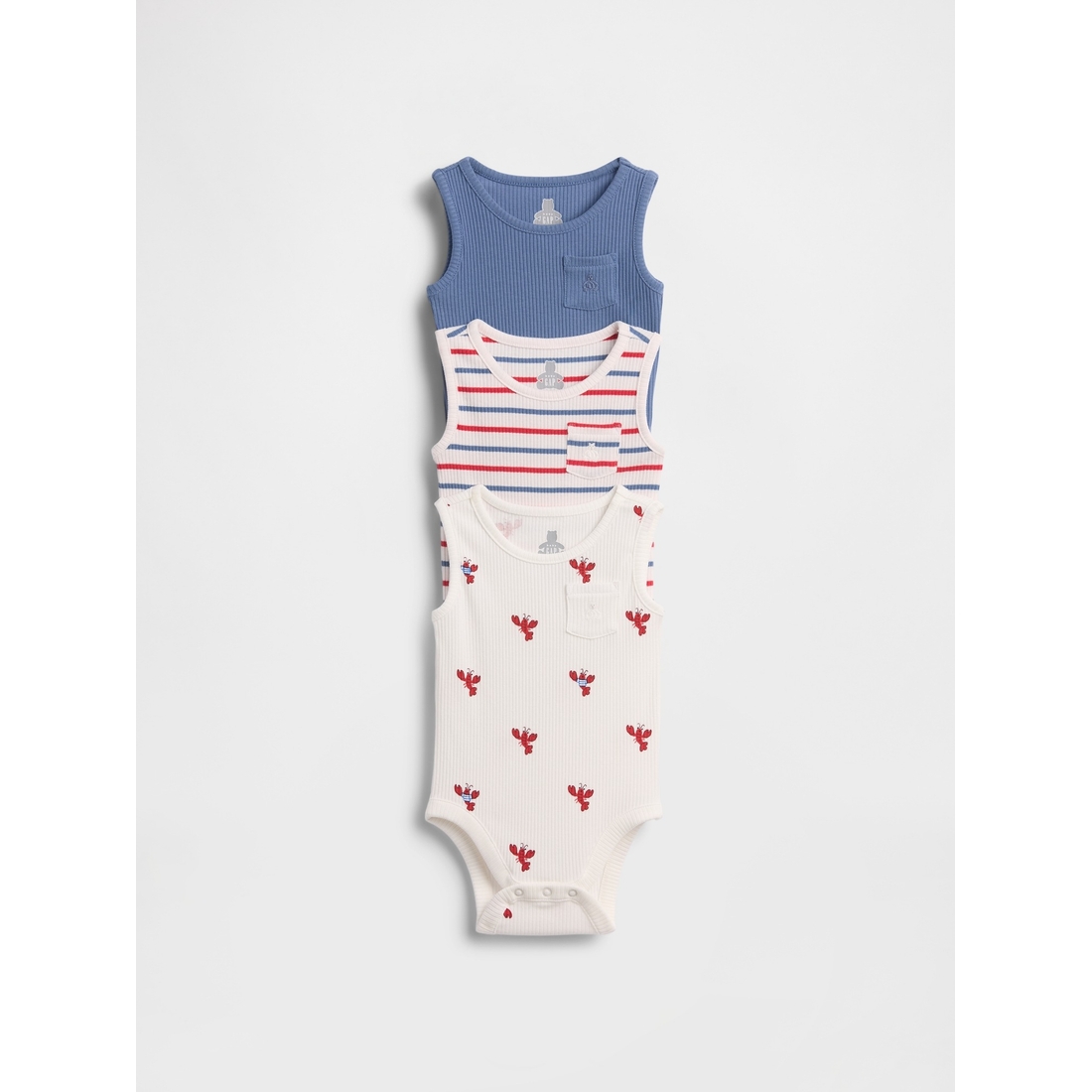 Gap Baby First Favorites Tinyrib Ruffle Tank Bodysuit (3-Pack)