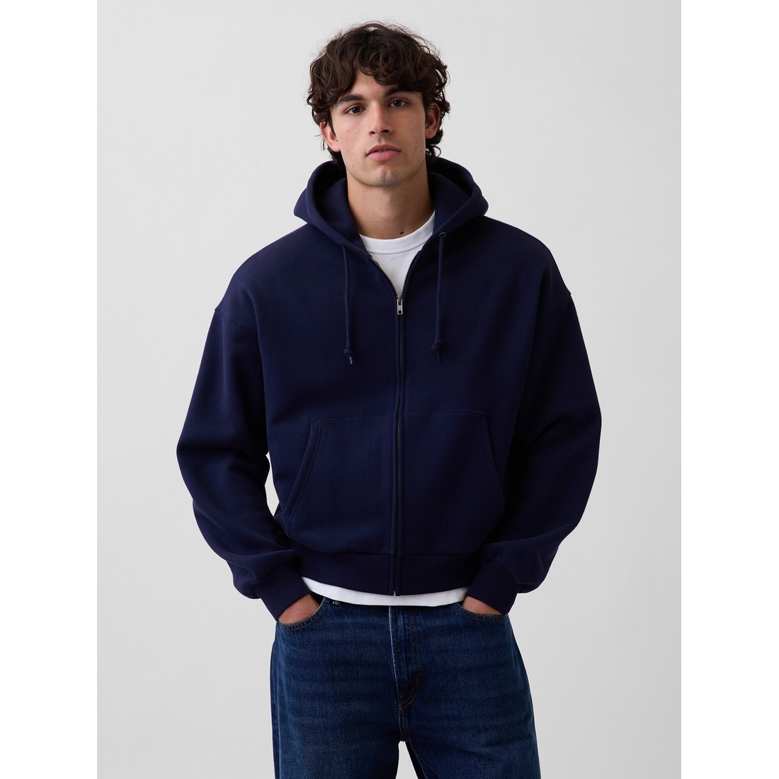 Ａ＆Ｇ　ジップフーディ Gap Men's Vintagesoft Oversized Crop Zip Hoodie available now at