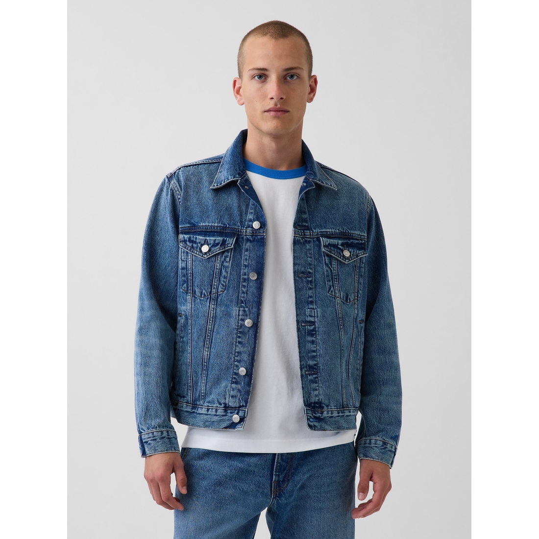 Gap Men's Get Blue Relaxed Icon Denim Jacket