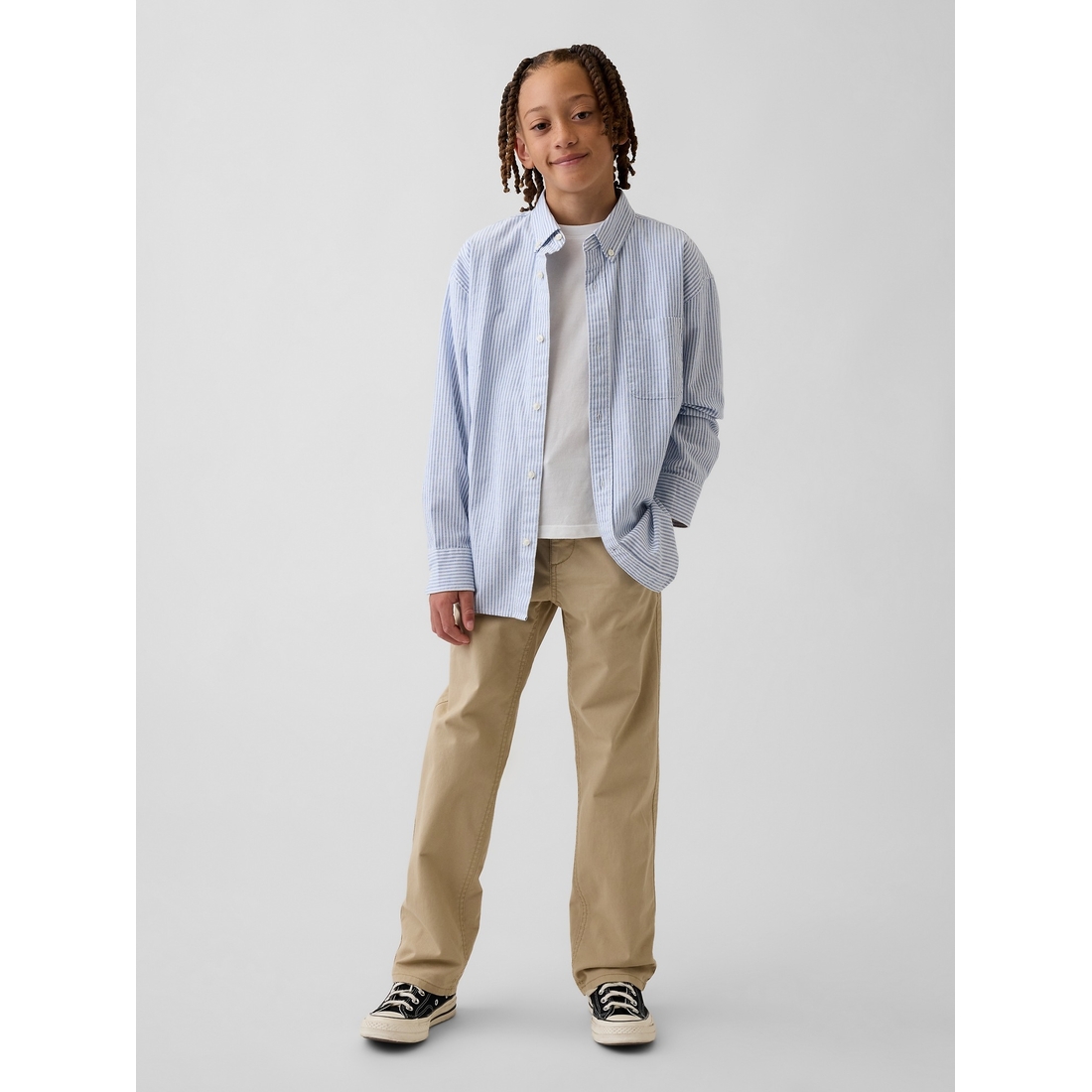 Gap Boys' Uniform Stretch Relaxed Straight Khakis