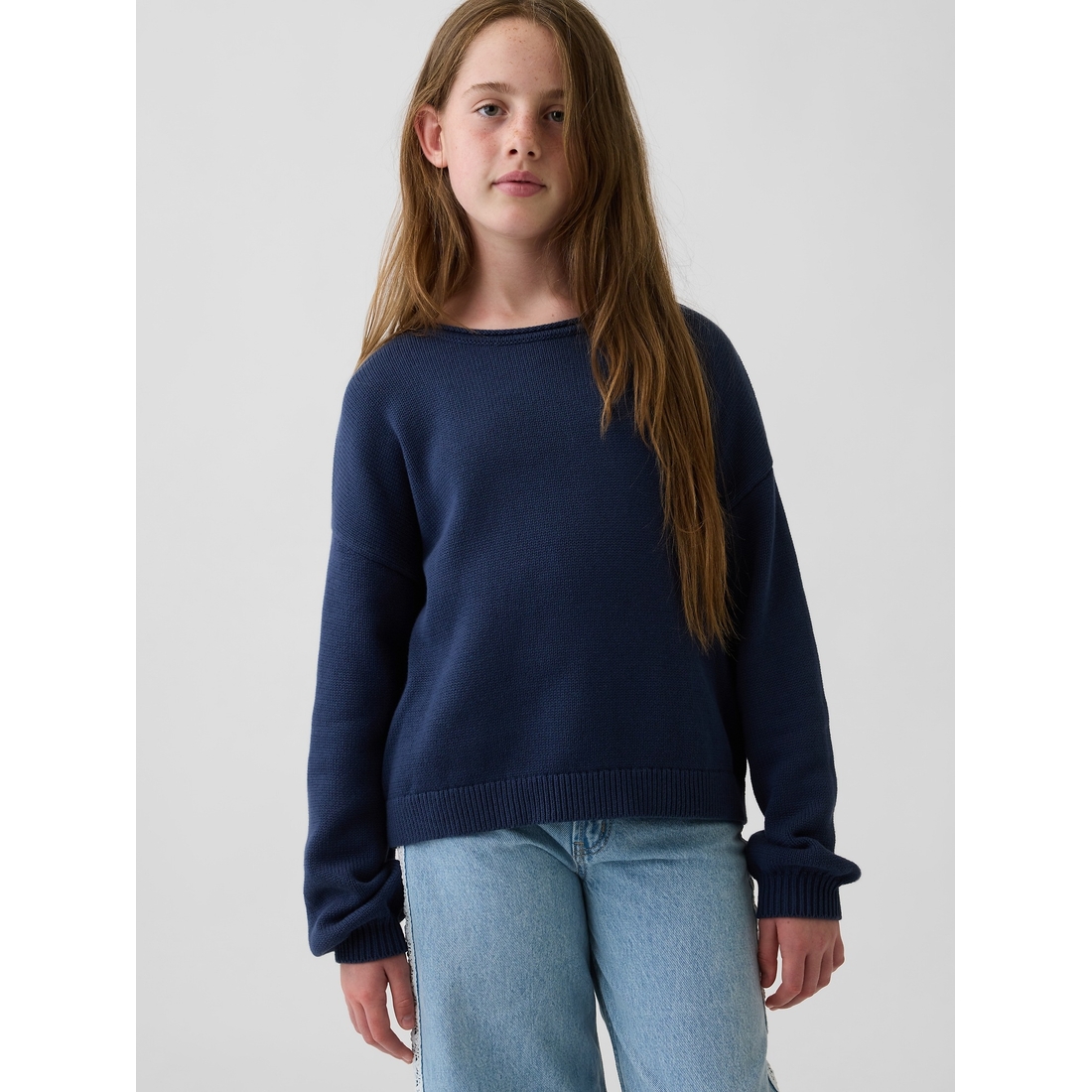 Gap Girls' 100% Cotton Oversized Rollneck Sweater