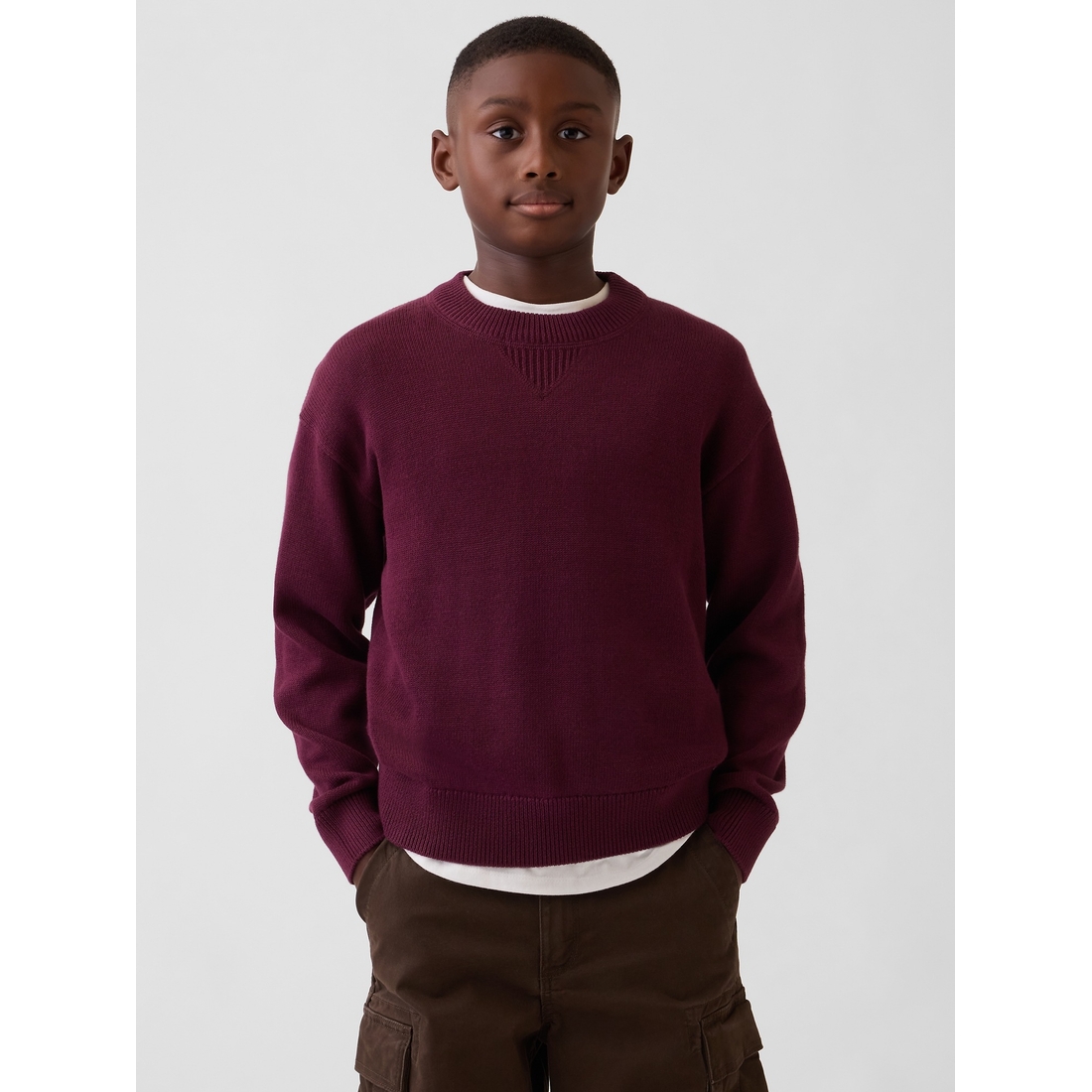 Gap Boys' 100% Cotton Relaxed Crew Sweater