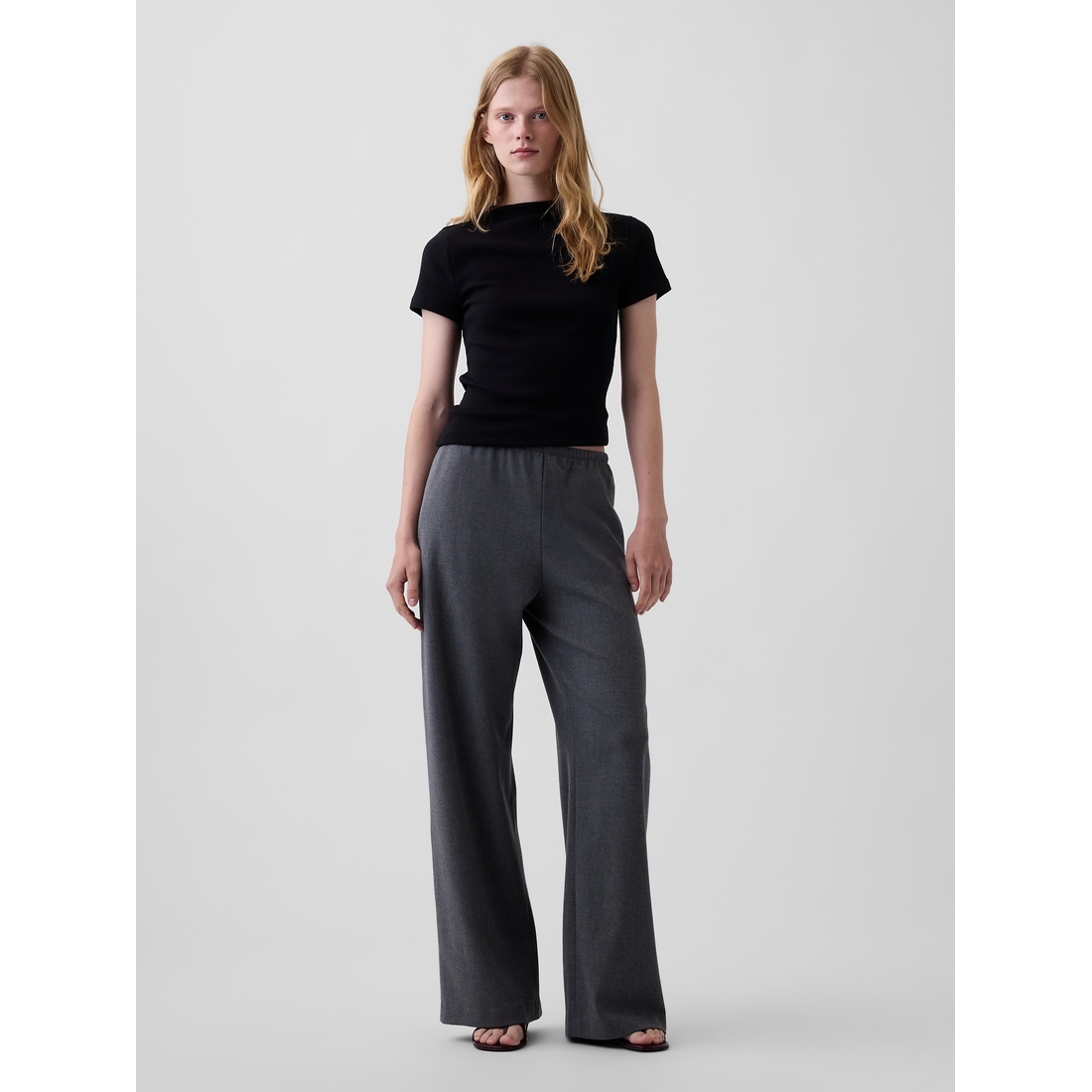 Gap Women's Brushed Twill Easy Wide-Leg Pants
