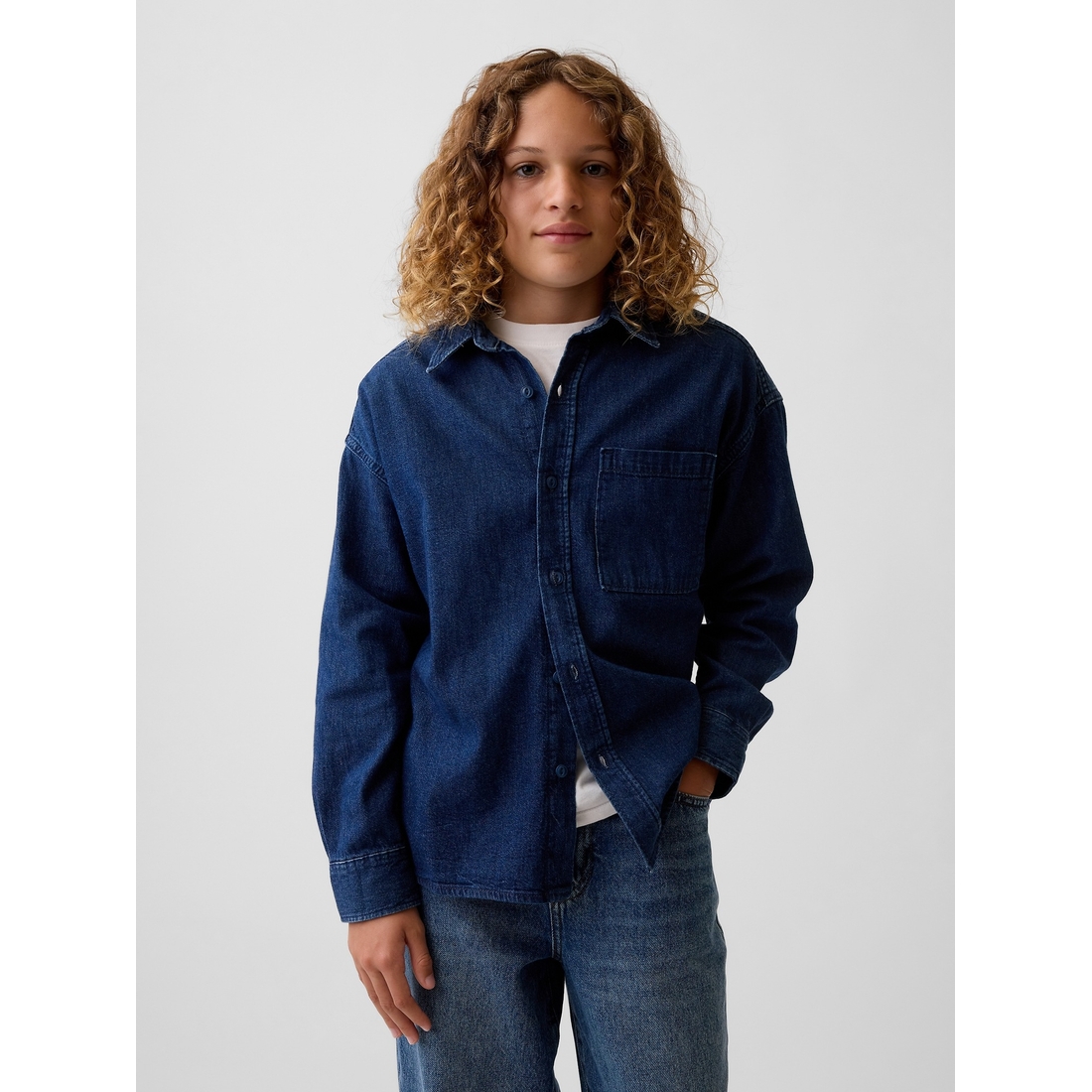 Gap Boys' Denim Relaxed Shirt