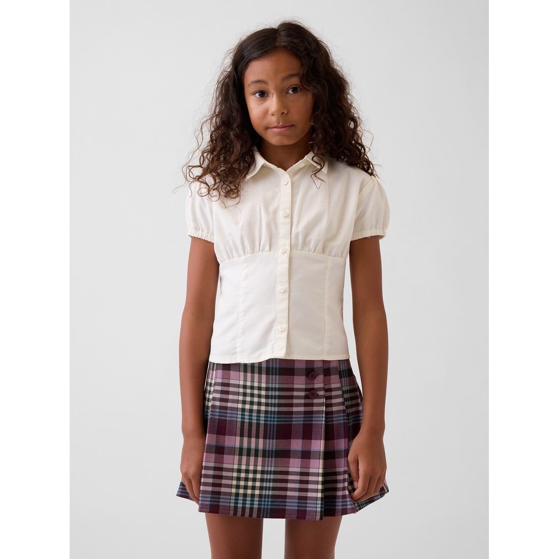 Gap Girls' Fitted Button-Front Top