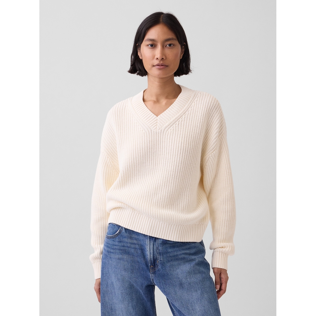 Gap Women's 100% Cotton Oversized Shaker Sweater