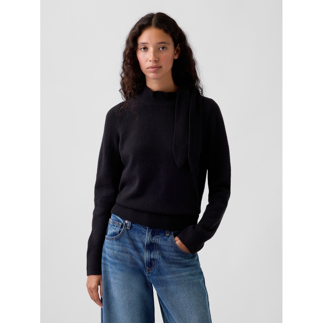 Gap Women's Cashsoft Tie-Neck Sweater