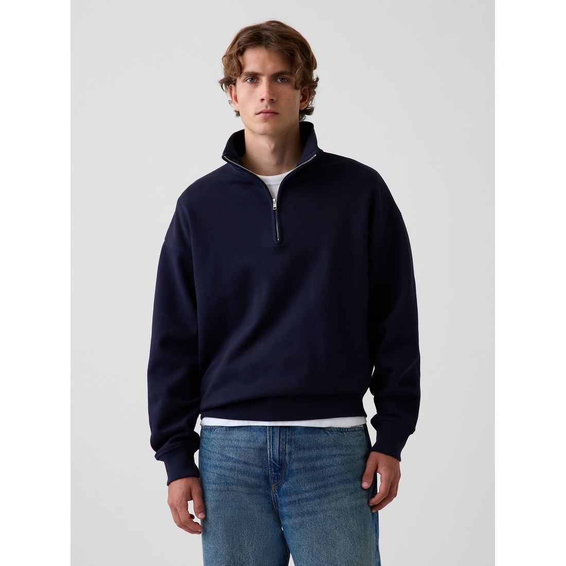 Gap Men's Heavyweight Oversized Quarter-Zip Pullover