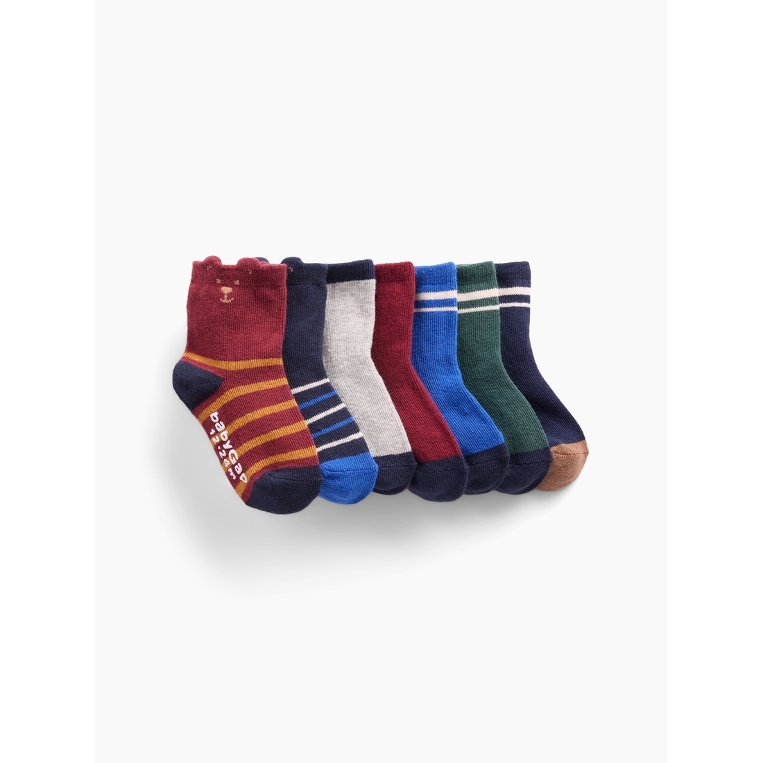 Gap Toddler & Bear Stripe Crew Socks (7-Pack)