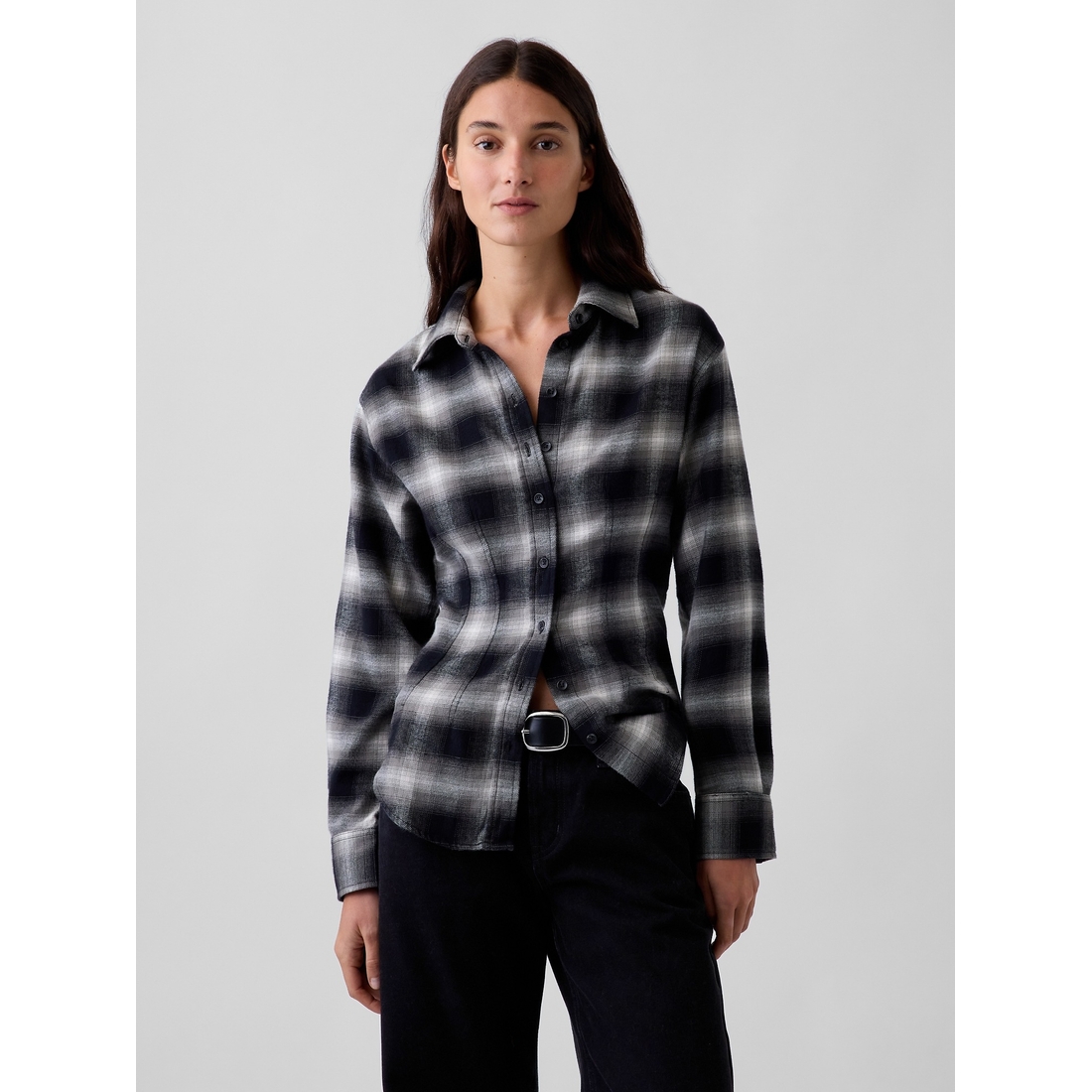 Gap Women's Flannel Fitted Shirt