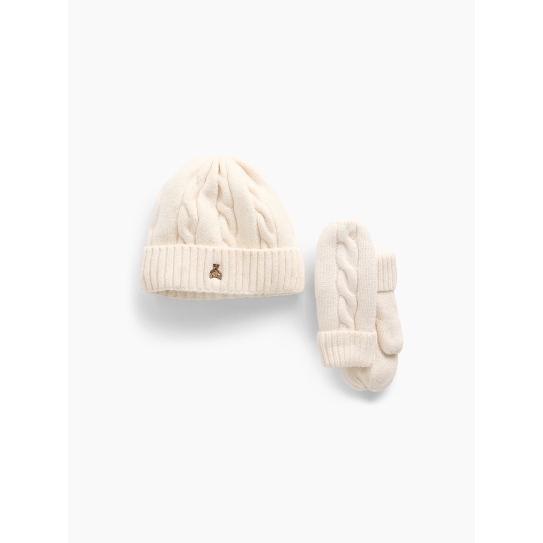 Gap Toddler & Cable-Knit Beanie & Mittens Set