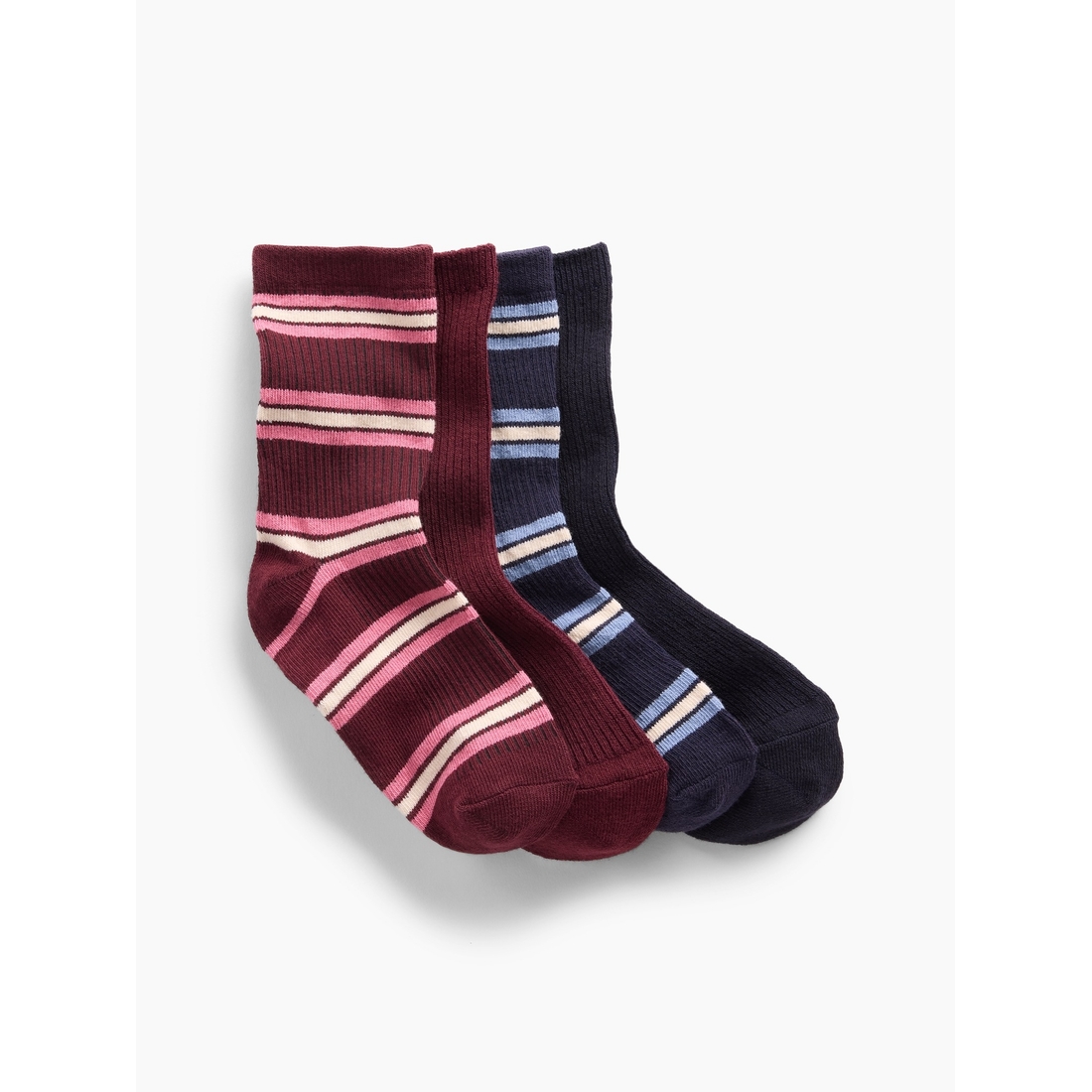 Gap Girls' Rib Crew Socks (4-Pack)