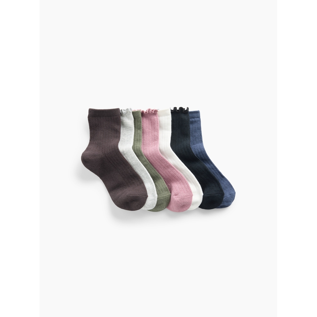 Gap Girls' Ruffle Crew Socks (7-Pack)