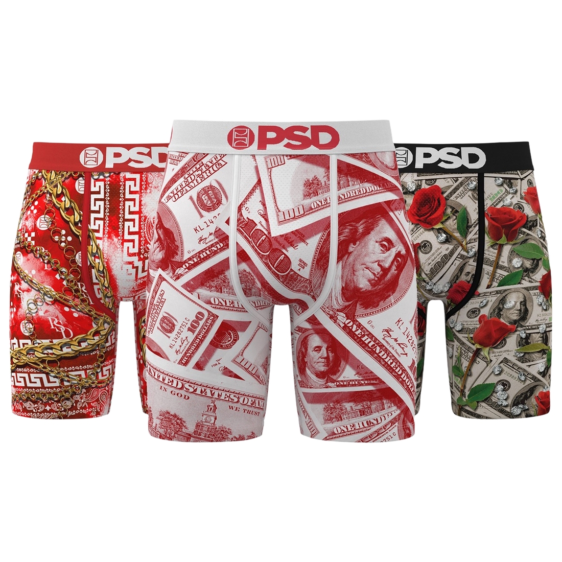 Mens PSD Graphic Briefs 3 Pack
