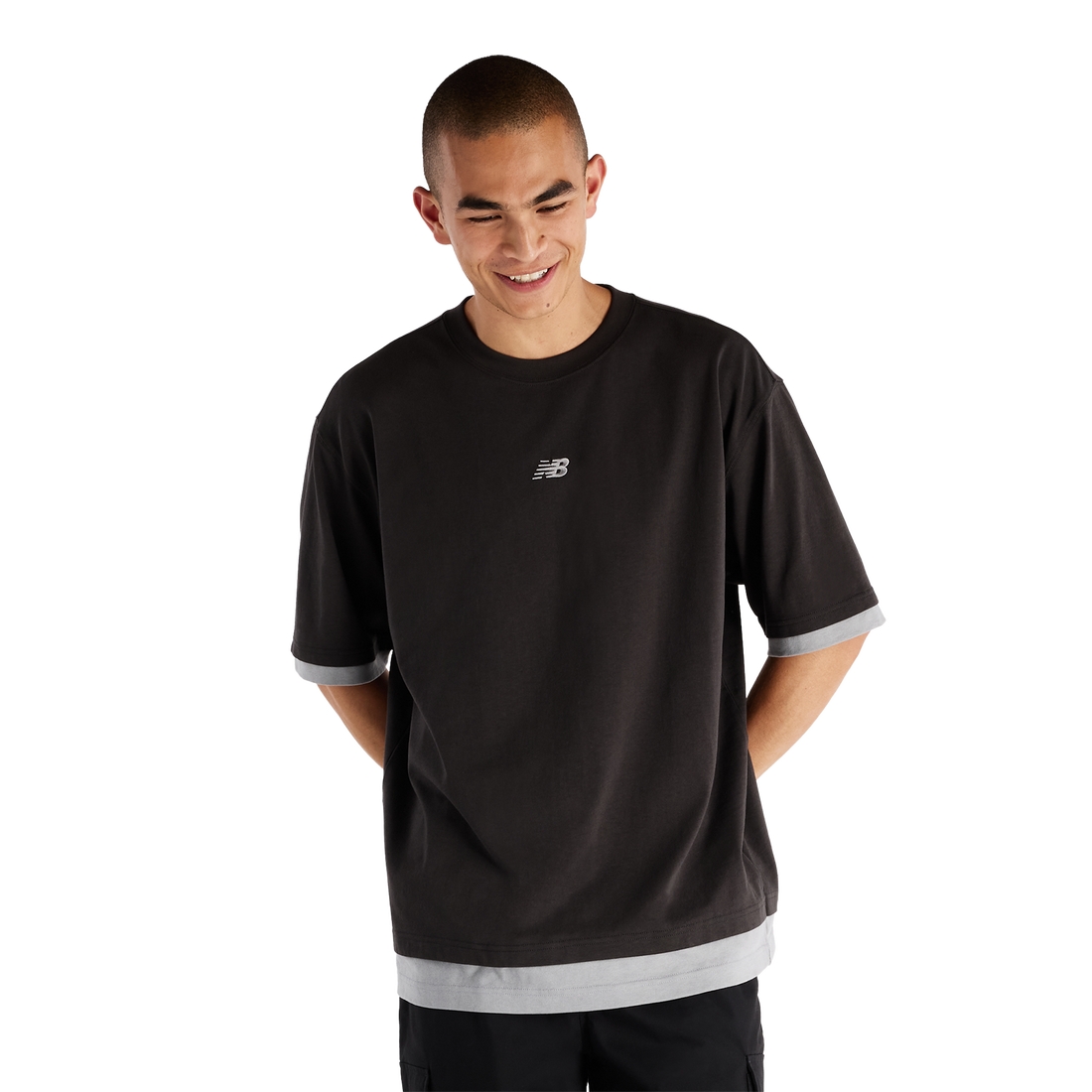 New Balance Mens Oversized Double Layer T-Shirt