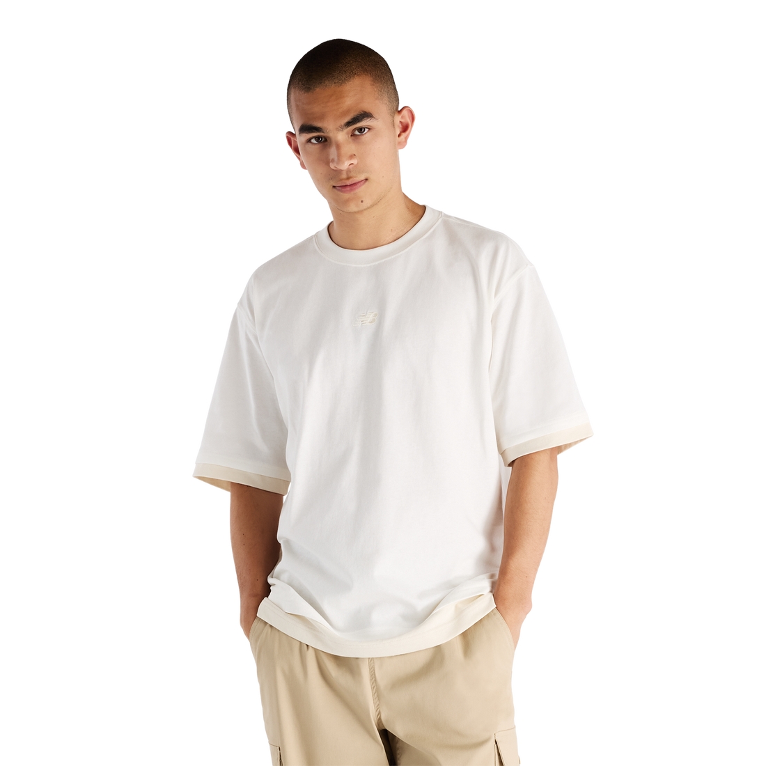 New Balance Mens Oversized Double Layer T-Shirt