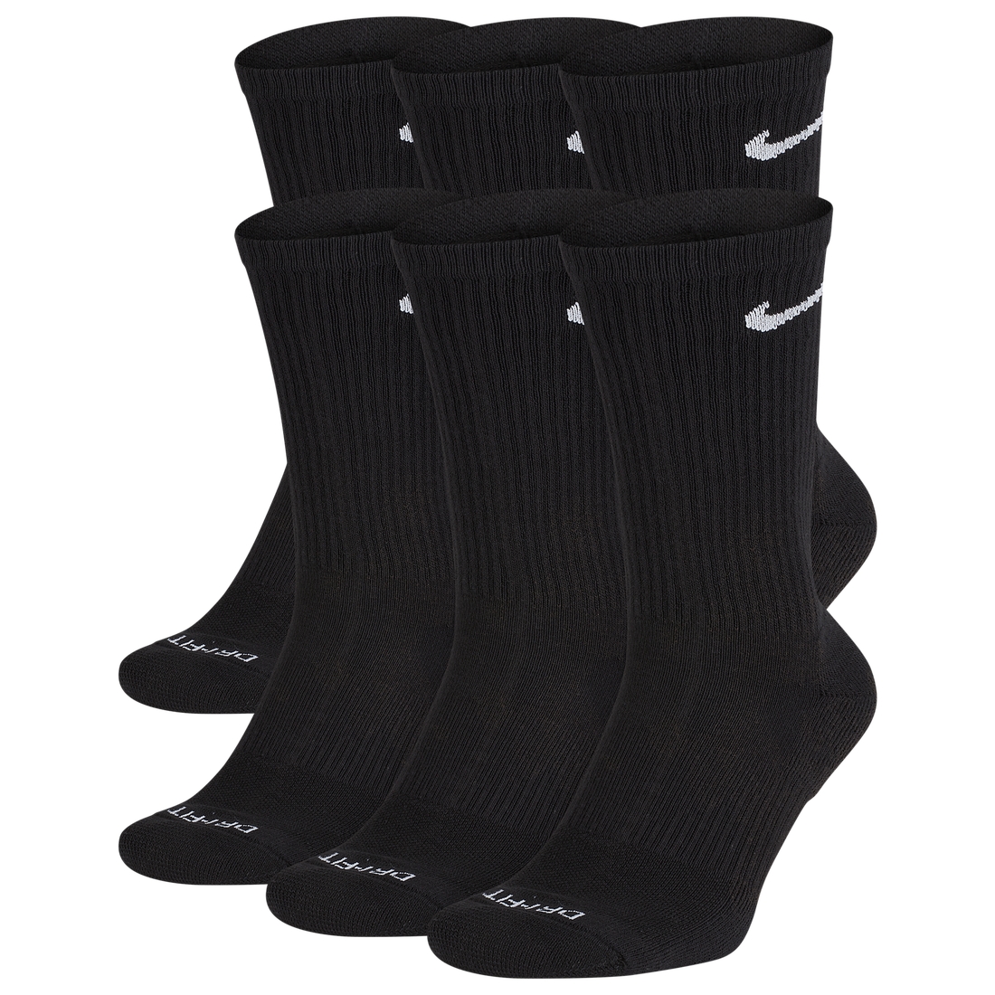 Nike Mens 6 Pack Everyday Plus Cushioned Socks