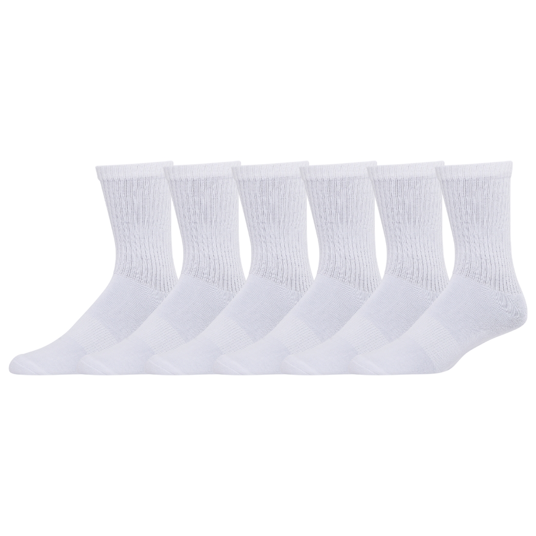Lckr Mens 6-Pack Athletic Half Cushion Crew Socks