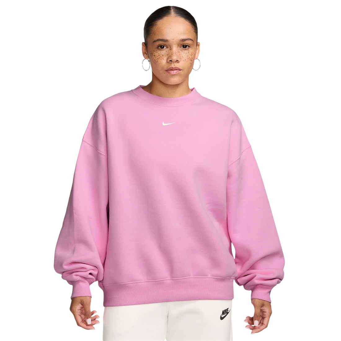 Nike Womens Studio Oversized Fleece Crew