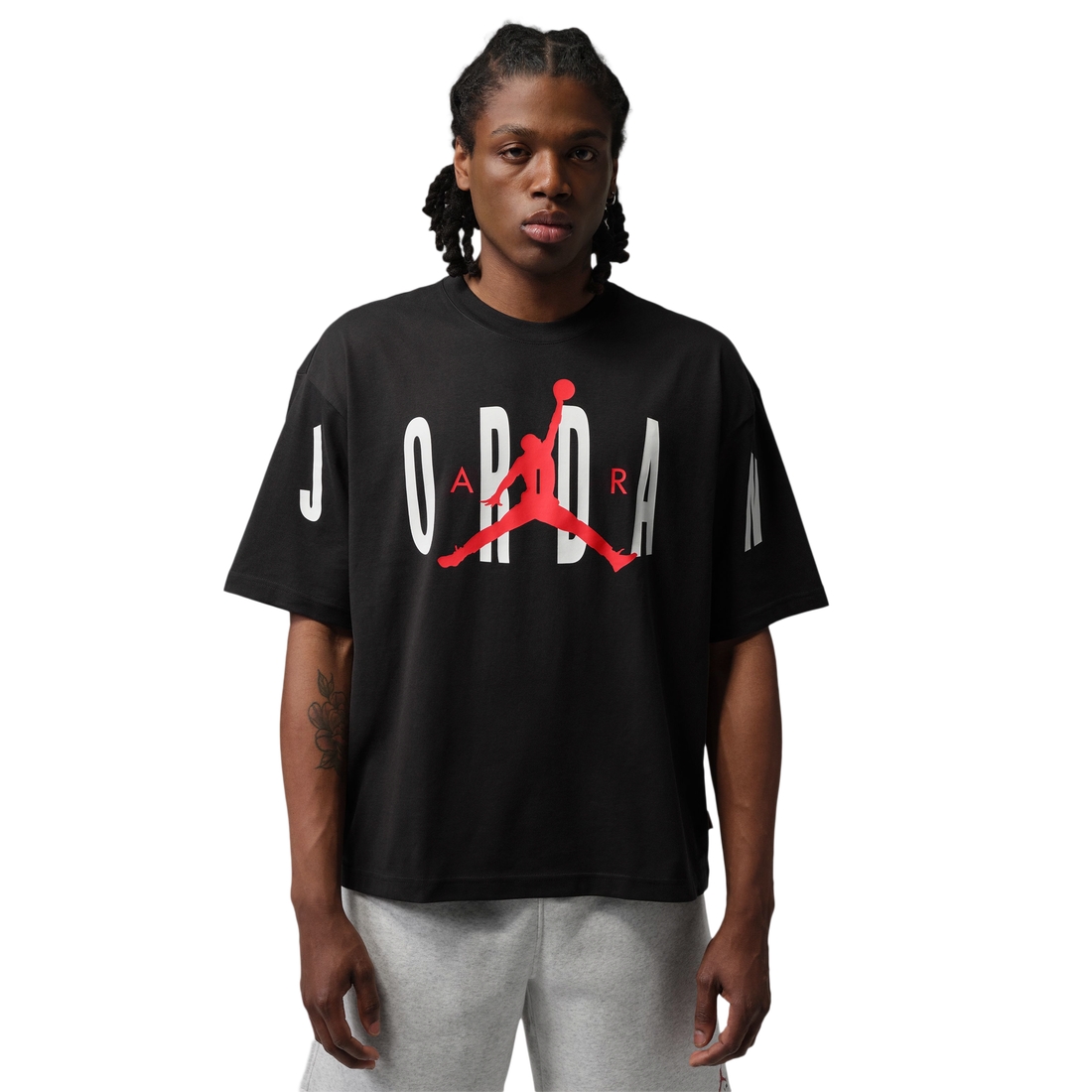 Jordan Mens Stretch Oversized Short Sleeve Crew