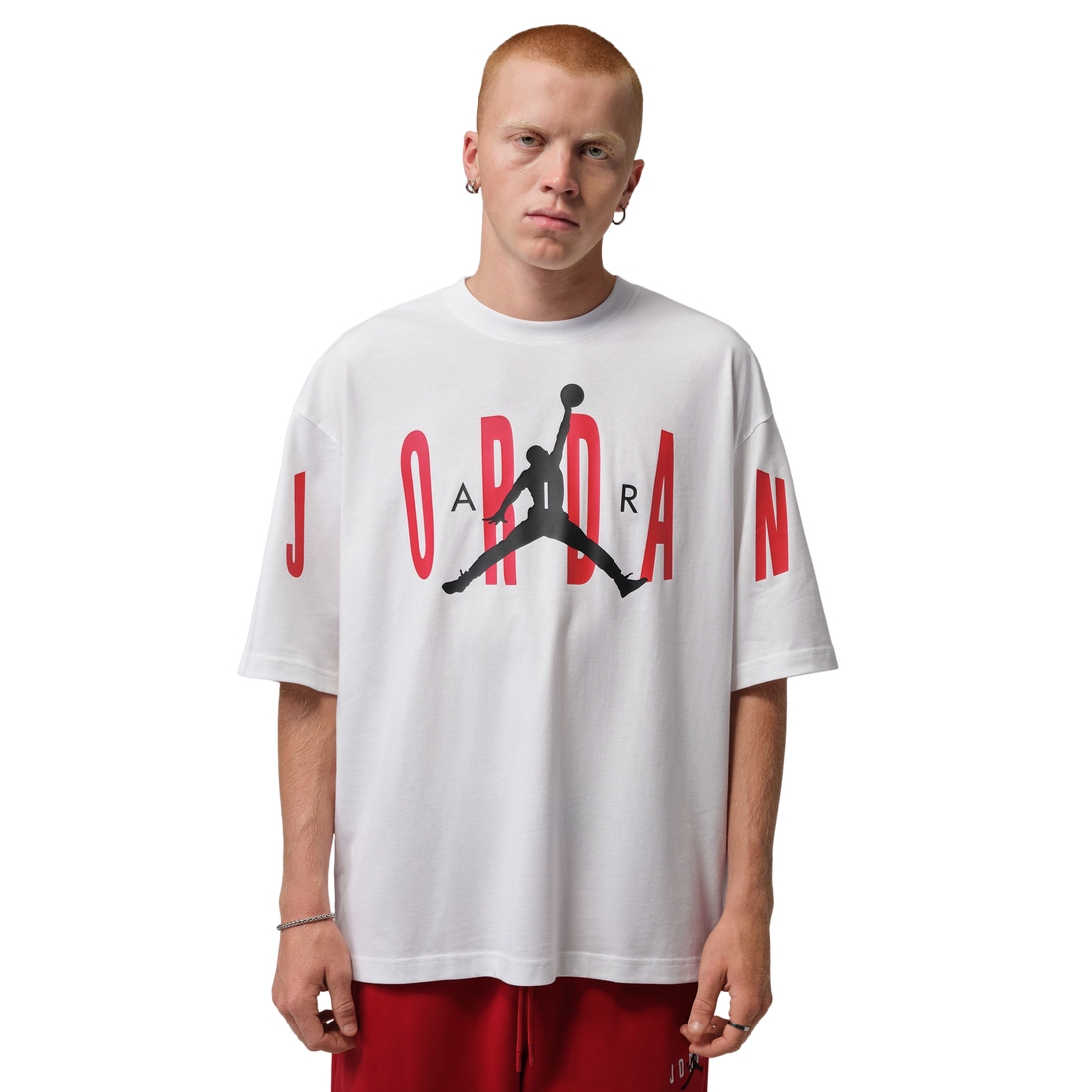 Jordan Mens Stretch Oversized Short Sleeve Crew