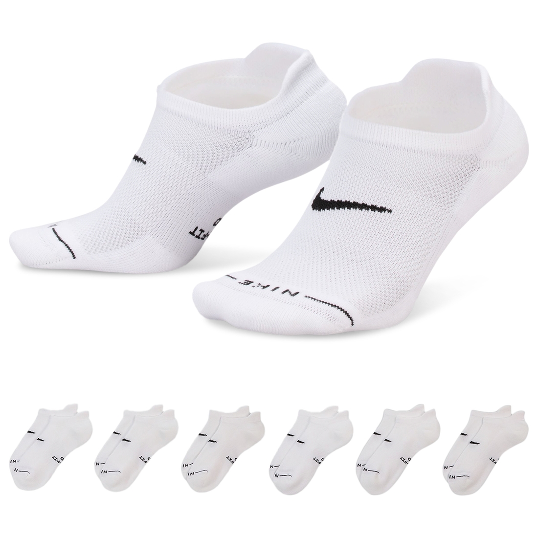 Nike Womens Everyday Elevated No Show Socks 6 Pack