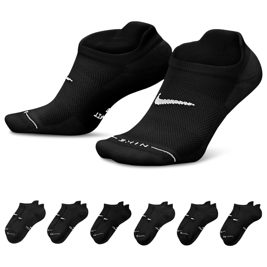 Nike Womens Everyday Elevated No Show Socks 6 Pack