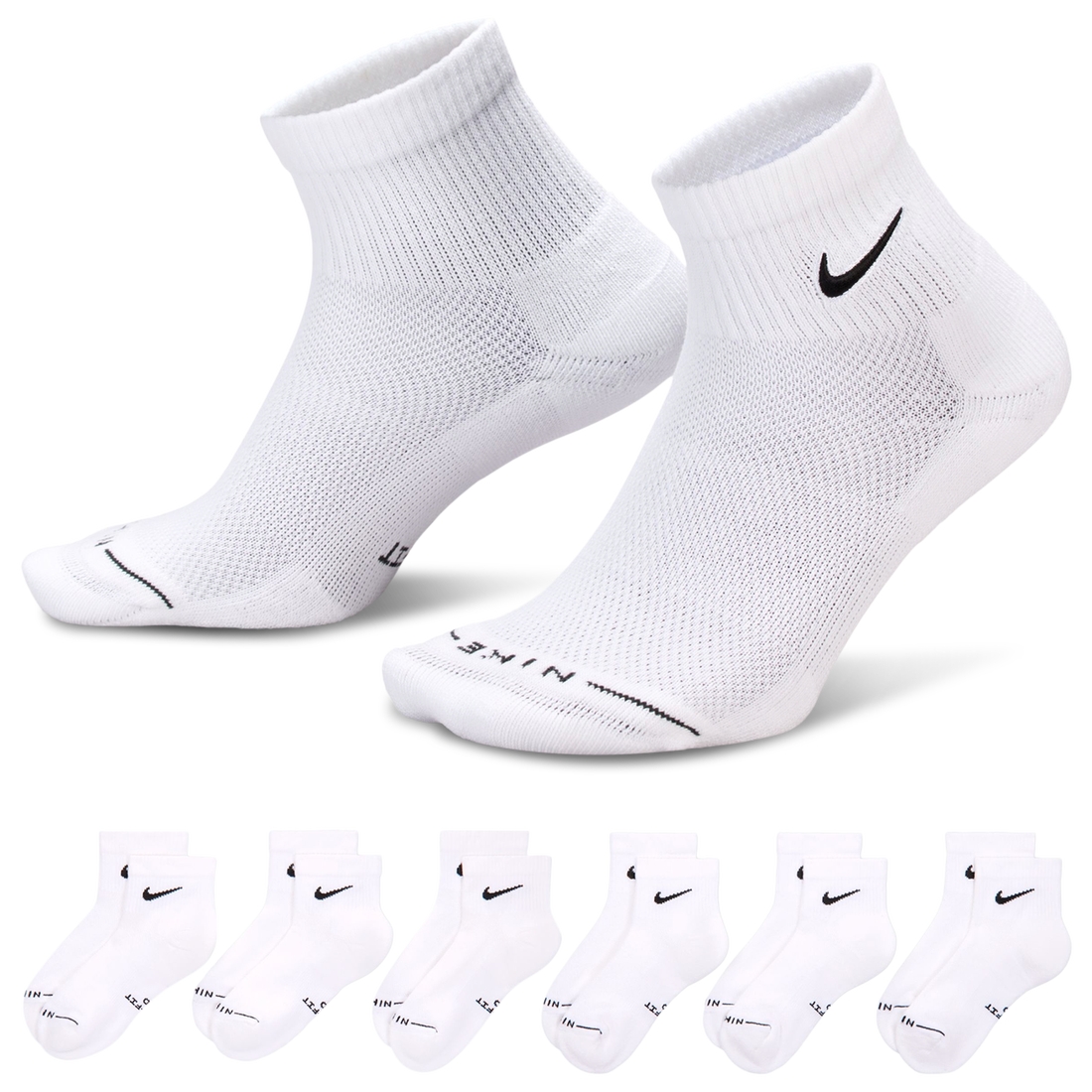 Nike Womens Everyday Elevated Ankle Socks 6 Pack
